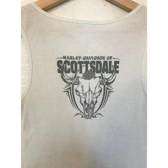 HARLEY DAVIDSON White Motorcycle Tank Top Women's Medium - Picture 5 of 6